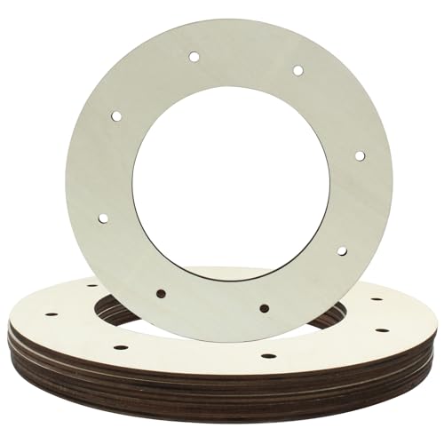 Hitefu 10 Inch Wooden Wreath Form, 6 Packs, 5mm Thickness - style: 10 In