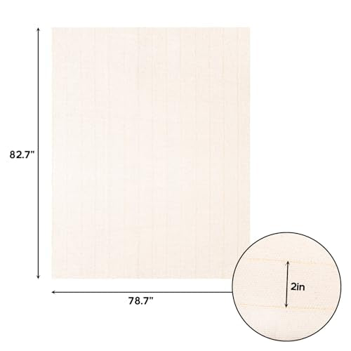 Yarlung Primary Tufting Cloth for Rug Tufting, 83" x 79" Large Overlocking Monks Cloth with Marked Lines, Rug Backing Fabric for Cut/Loop Pile Tufting Gun, Punch Needle