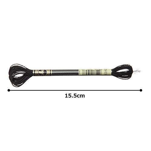 DMC Light Effects Embroidery Floss - 8.7yd - 6/Pkg - Black (E310) - color: Black (E310)