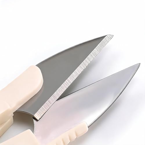 2Pcs U-Shape Sewing Scissors, Thread Cutter Scissors with Protective Cap - color: White