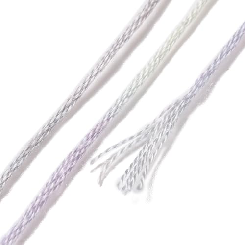 10 Skeins Light Gray 0.5mm 6-Ply Polyester Embroidery Floss Cross Stitch Threads Segment Dyed Gradient for DIY Craft Hand Sewing Knitting DIY Crafts Jewelry Making 8.75 Yards(8m)/Skein - color: Light Gray