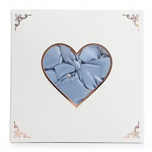 Self Adhesive Dusty Blue Satin Ribbon Bows for Crafts 3", 50 Pack - color: Dusty Blue