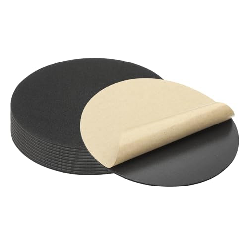 PATIKIL 5.5 Inch Diameter Lamp Base Felt 10Pack 2mm Thick Foam Adhesive Non-Slip EVA Protection Pad Mat for Lamp Furniture DIY Craft, Black - size: 5.5 Inch