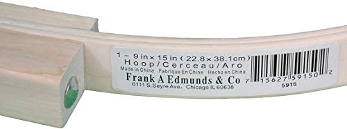 Frank A. Edmunds 5915 Embroidery Wood 9in x 15in Oval Quilt Hoop-9"X15", 4"