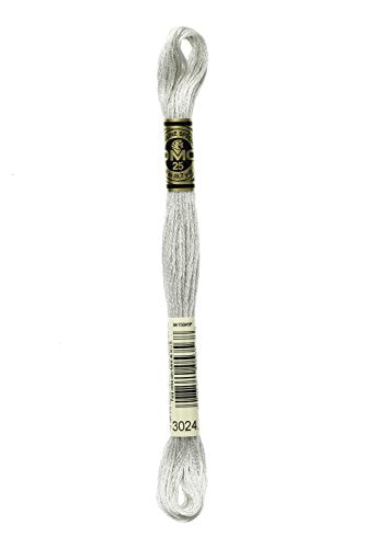 DMC 117-3024 Six Strand Embroidery Cotton Floss, Very Light Brown Grey, 8.7-Yard
