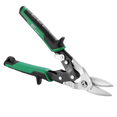 SK 10-Inch Tin Snips Heavy Duty, Right Cut Aviation Snips, Cr-Mo Steel - size: 10" Right Cut