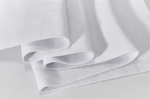 Soft White Felt Fabric 36"X 72"/ 1.6mm Thick Sewing Patwork Material Large Craft Felt Roll Fabric by The Yard - color: White, size: 36"X 72" Inches
