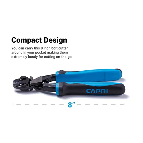 Capri Tools CP40209 40209 Klinge Mini Bolt Cutter, 8", Blue/Black (Pack of 2) - size: 8" (Pack of 2)