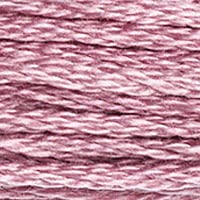 DMC 117-3688 Mouline Stranded Cotton Six Strand Embroidery Floss Thread, Medium Mauve, 8.7-Yard