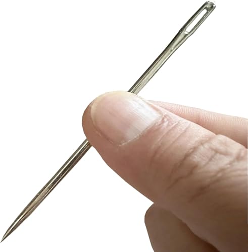 Professional Upholstery Needle 3mm Thickness, Big Eye Hand Sewing Needles for Stitching and Crafting Projects (4 Inch X 1)