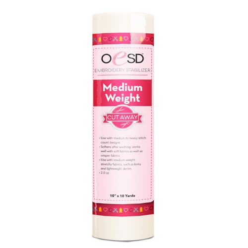 OESD Medium Weight Cut Away Embroidery Stabilizer 10" x 10 Yd Roll
