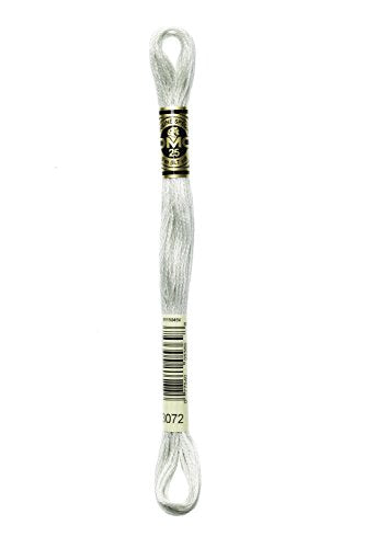 DMC 117-3072 Mouline Stranded Cotton Six Strand Embroidery Floss Thread, Light Beaver Grey, 8.7-Yard