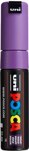 Posca Marker 8K in Violet, Posca Pens for Art Supplies, School Supplies, Rock Art, Fabric Paint, Fabric Markers, Paint Pen, Art Markers, Posca Paint Markers - color: Violet