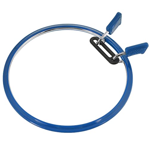 Nurge Premium Quality, Metal Spring Tension Embroidery Hoops, Cross Stich Hoop, Darning Hoops, Embroidery Tension Shed (Blue, Large) - color: Blue, size: Large