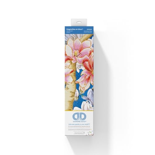 DIAMOND DOTZ Magnolias on Blue 1 Floral Diamond Art Painting for Adults - color: Magnolias on blue 1