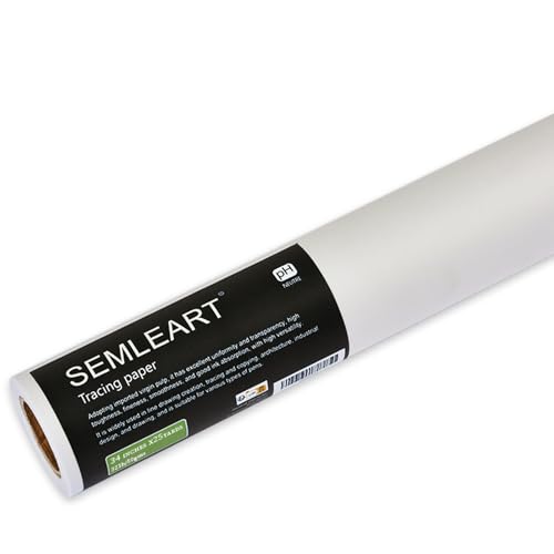 SEMLEART Tracing Paper roll for Sewing | 34in*25Yard,32lb/50gsm - size: 34in×25yd