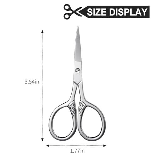 Stainless Steel Small Scissors with Textured Handle - All Purpose for Arts, Crafts, Sewing, Office & Kitchen, Sharp & Durable Cutting Tools - size: 1 Piece Small Scissors