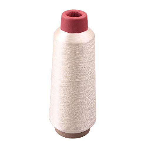 Cream Ivory Off White Sparkle Metallic Threads Machine Embroidery - 5000 Yards per roll - color: cream white