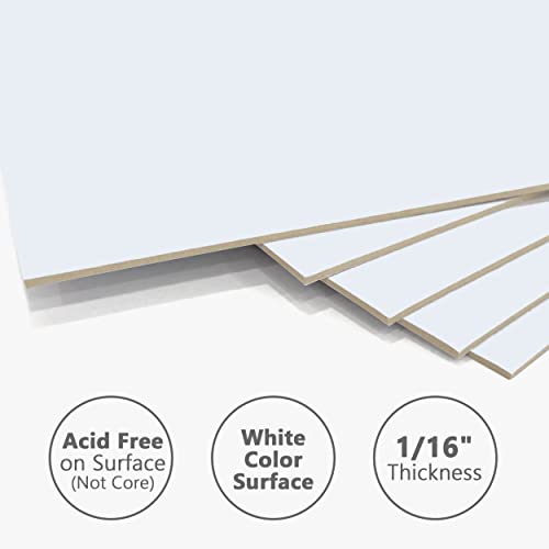 10 Pack 16x20 White Backing Boards, Uncut 16x20 Mat Board - size: white 10pc backings 16x20