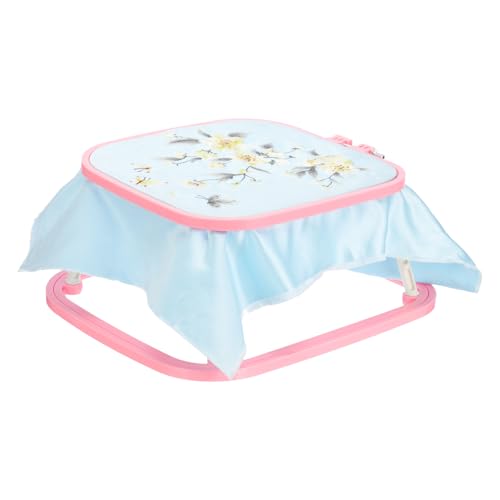 PATIKIL 9.4" x 8.7" Square Embroidery Hoop Stand, Adjustable ABS Plastic Cross Stitch Stand Hands-Free 2-Tier Embroidery Hoop Holder Punch Needle Frame for Sewing Arts Needlework, Red - color: Red, size: 9.4" x 8.7"