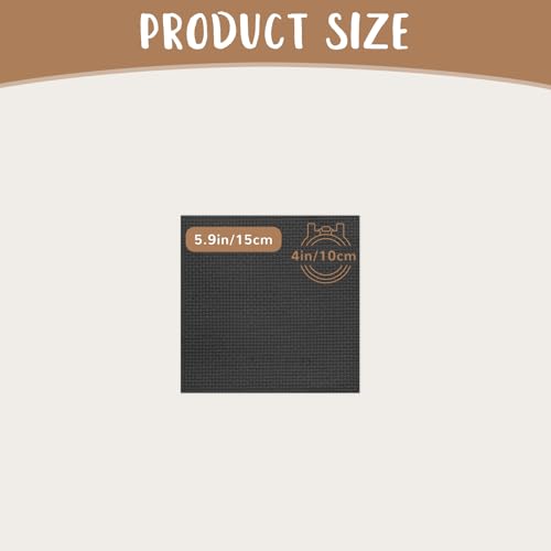 10 PCS Black Aida Cloth 14 Count Cross Stitch Fabric (5.9×5.9 Inch) - size: 5.9×5.9 Inch