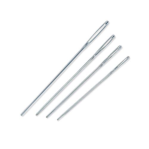 Dritz 128 Deluxe Hand Needles with Needle Threader, Assorted Styles & Sizes (100-Count) - style: Deluxe Hand Needles with Needle Threader