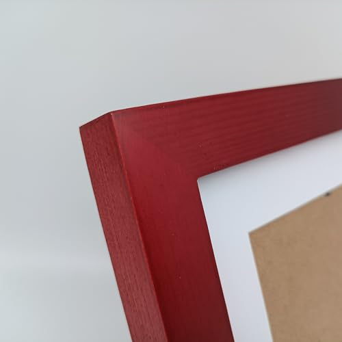 ZXT-parts Red 6x6 Picture Frames with 4x4 Opening Mat.Red 6x6 Square Photo Frame. Solid Wood, Perspex Panel, The Table or The Wall.Protective Film Must be Removed. - color: Red