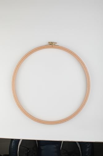 Nurge Premium Quality Beech Wood Embroidery Hoop, Cross Stitch Hoop with Gold Plated Adjustable Brass Screw for DIY Projects Ideal for Crafters,Beginners & Professionals - 9.84" Diameter & 0.62" Thick - size: 9.84" / 250mm Dia