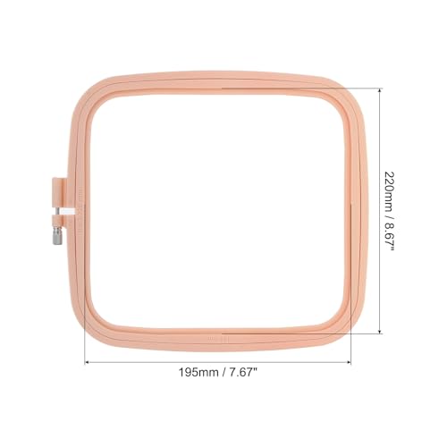 PATIKIL 1 Pieces Square Embroidery Hoops Square Cross Stitch Hoops Frames ABS Plastic Embroidery Hoops for DIY Sewing Tools for Art Craft, Beige - color: Beige