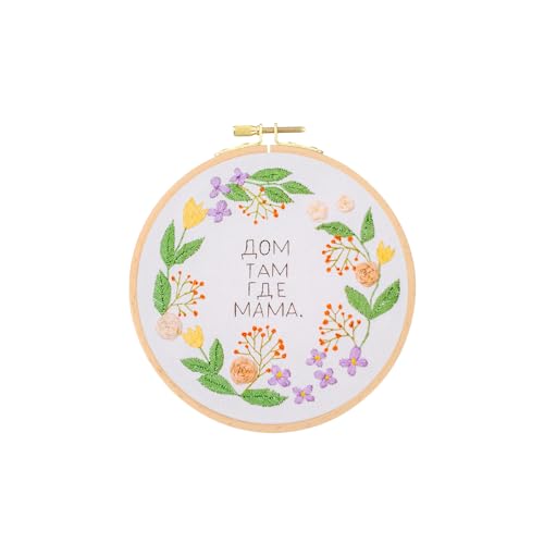 PATIKIL 6 Inch Beech Wood Embroidery Hoops, Circle Cross Stitch Hoop Frames Arc Side Embroidery Hoop Ring with Adjustment Brass Screw for Sewing, Needlework, DIY Craft Decoration - size: 6 Inch