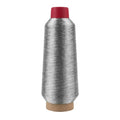 Mandala Crafts Metallic Gray Embroidery Floss for Sewing, 3281 Yard Spool - color: Gray, size: 3000M 3281 Yard
