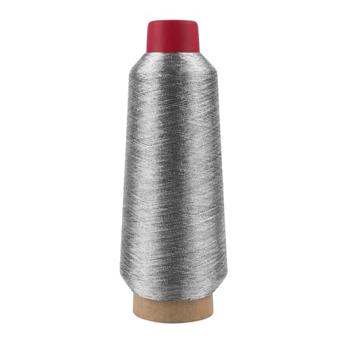 Mandala Crafts Metallic Gray Embroidery Floss for Sewing, 3281 Yard Spool - color: Gray, size: 3000M 3281 Yard
