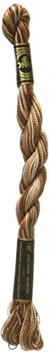 DMC 115 5-105 Pearl Cotton Thread, Variegated Tan/Brown, Size 5 - color: Variegated Tan/Brown