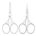 Multicolor Professional Grooming Scissors for Facial Hair Removal - color: Silver Set D