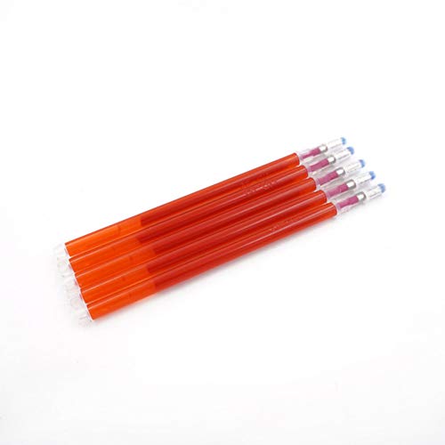 50Pcs Heat Erasable Fabric Refills with 4 Empty Pen Patchwork Marking Pens High Temperature Disappearing Ink Fabric Marker for Embroidery Handicarft Needlework Tailors Sewing Quilting and Dressmaking - color: Rose Red with Empty Pen