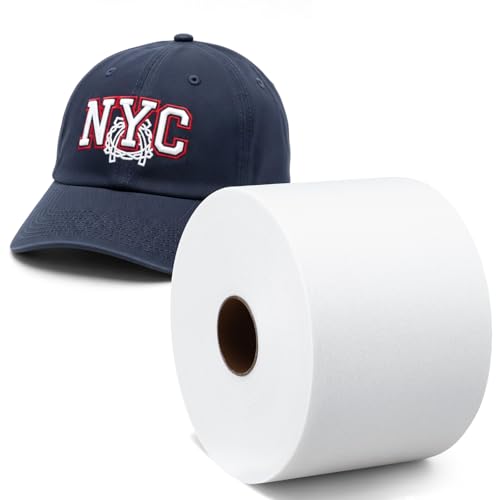 Tegeme Caps Tear Away Embroidery Stabilizer 4'' x 50 yd Roll,White - color: White