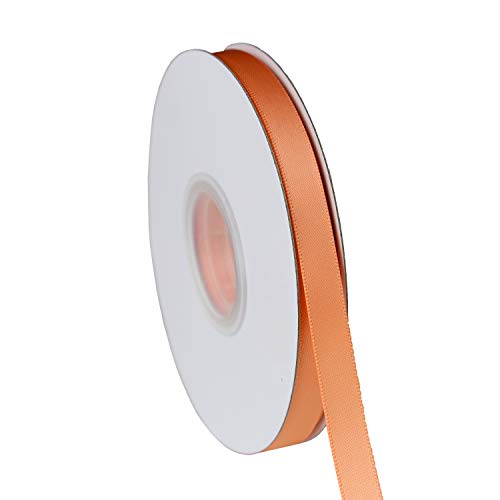 ITIsparkle 3/8" Inch Double Faced Satin Ribbon 50 Yards-Roll Set for Gift Wrapping Scrap Books Party Favor Hair Braids Baby Shower Decoration Floral Arrangement Craft Supplies, Peach Ribbon - color: Peach