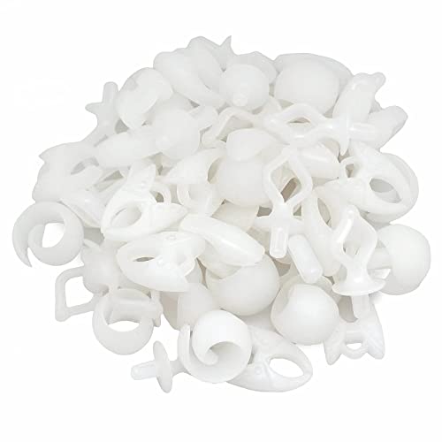 Fbshicung 60pcs Semi Clear Silicone Thread Spool Savers, Includes 20 Thread Spool Huggers, 20 Bobbin Clips, 20 Bobbin Holders – Control Thread Ends and Keep Spools Tightly Wound for Sewing Storage