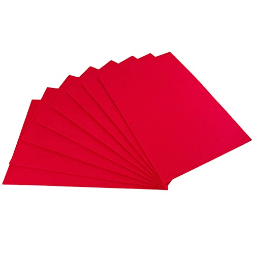 Jtnohx Stiff Felt, 2mm Thick Felt Sheets for Crafts, 8"x12" Hard Felt Fabric Squares 8Pcs for DIY Projects (Red) - color: Red