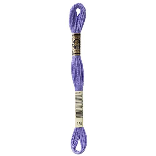 DMC 6-Strand Embroidery Cotton Floss, Medium Dark Blue Violet - style: #155 Purple