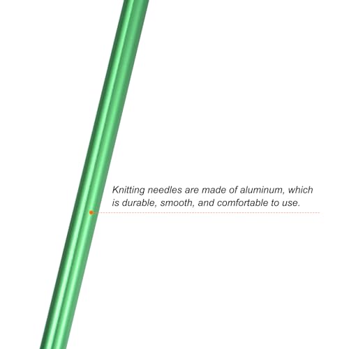 uxcell 5Pcs Knitting Needles 5.5mm (US Size 9) Aluminum Alloy Double Pointed Knitting Needle 7.87 Inches Length Metal Weaving Tool for Handmade Projects DIY Knitting, Green - color: Green, size: 5.5mm