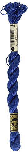 DMC Pearl Cotton Skein Size 5 27.3yd - Very Dark Blue - color: Very Dark Blue