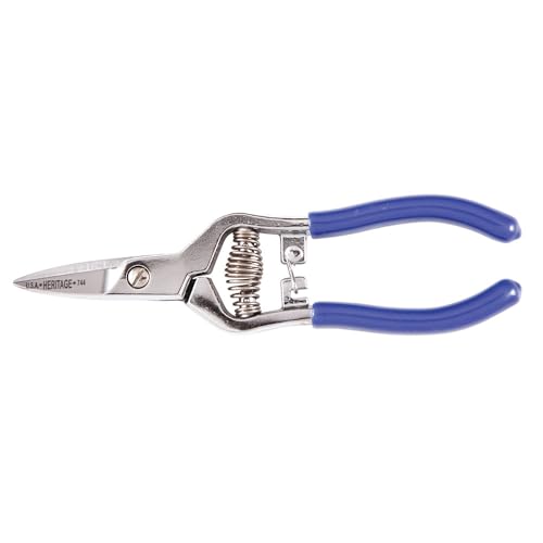 Klein Tools 744 Spring Action Snip, 6-3/4-Inch, Made in USA