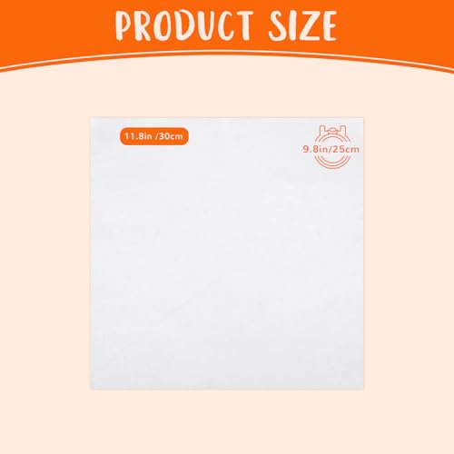 10 PCS White Cotton Embroidery Fabric Cloth (11.8 × 11.8 Inch) - size: 11.8 × 11.8 Inch