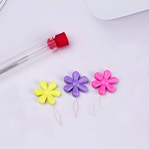 6 Pieces Big Eye Beading Needles, 2 Sizes Collapsible Bead Needle - style: 6pcs-short