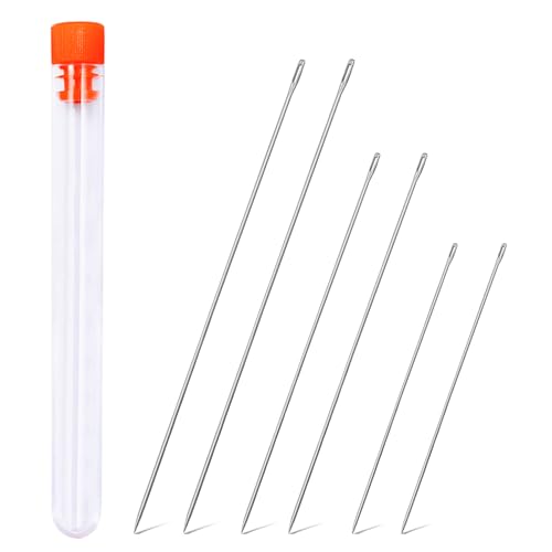 Wonvoc 3.9''/4.9''/5.9'' Long Sewing Needles, Hand Quilting Needles - size: 6 PCS