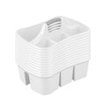 Sterilite Divided Ultra Caddy, Plastic Portable Organizer, White, 12-Pack - size: 12 Pack