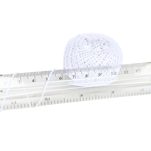 KGS Crochet Thread Cotton Yarn Balls | Size 8 | 10 Balls | 10 Grams Each Ball | Total 100 Grams of Pearl Cotton Thread for Crocheting, Cross Stitch, Needlepoint Hand Embroidery (White) - color: White