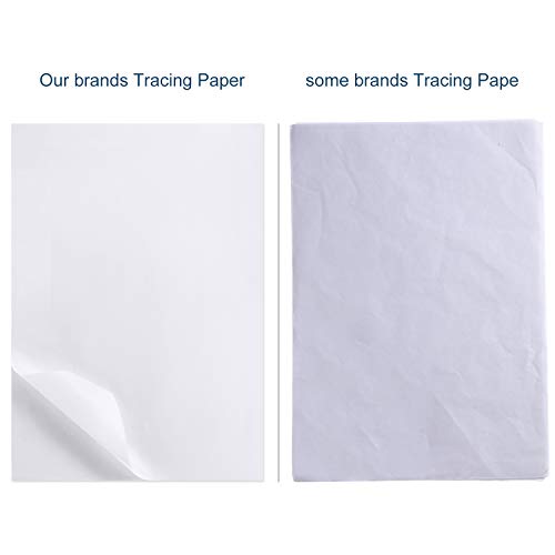 Outus 200 Sheets Tracing Paper 8.5 X 11 Inches Translucent White - size: 8.5 x 11 inches