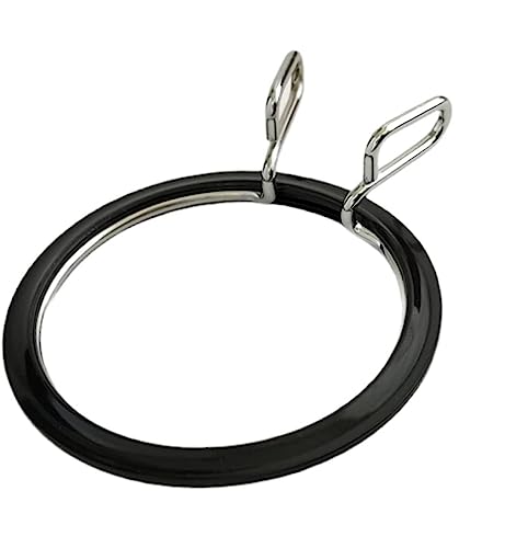 Nurge Metal Embroidery Hoops - Premium Spring Tension Embroidery Hoop for Cross Stitch - Durable Ring with Quick Release Safety Clip - Ideal for Crafters,Beginners & Professionals - Black - Small - color: Black, size: Small